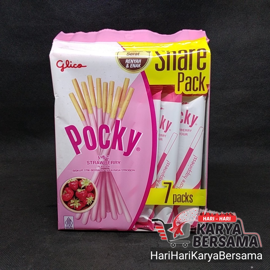 

GLICO POCKY SHARE PACK STRAWBERRY FLAVOUR ISI 7'S X 21GR