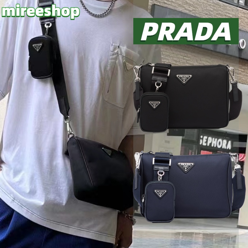 PRADA Re-Nylon and Saffiano leather shoulder bag