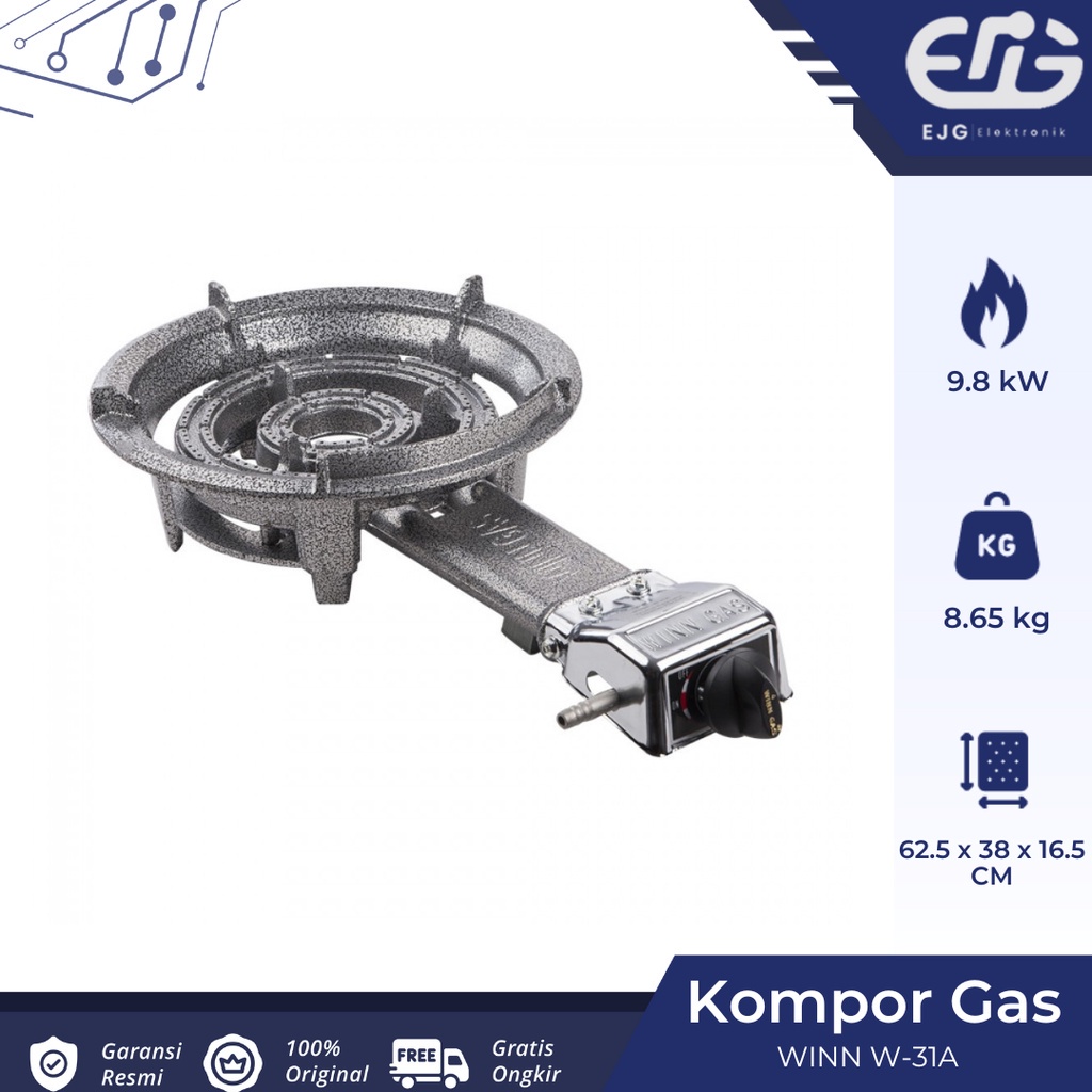 Winn Gas W-31A Kompor Cor W31A Kompor Komersil Gas LPG W-31 A Kompor Mawar Api Seribu
