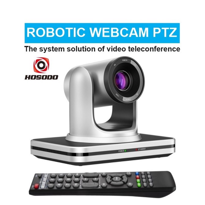 Robotic Webcam PTZ USB Full HD Video Conference Camera HOSODO HSD-VC203 Zoom Meeting 3x Optical Zoom