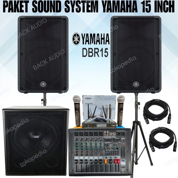 DISTRIBUTOR PAKET SOUND SYSTEM INDOOR DAN OUTDOOR SPEAKER YAMAHA DBR 15 AKTIF