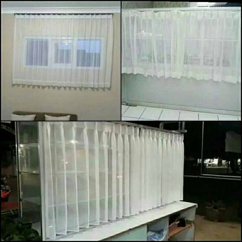 Gorden Vitrase etalase warteg 200x100cm150x100,cm 100x100,cm150x50cm gorden buat etalase makanan