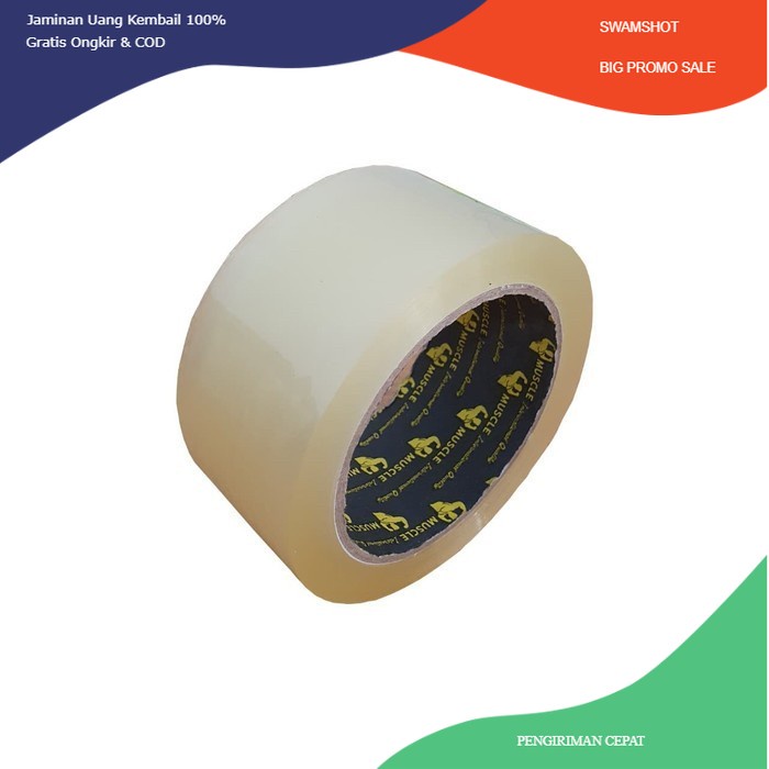 

Opp Tape Plakban Lakban bening Transparan 48 mm 90 yard 2inch 80Meter