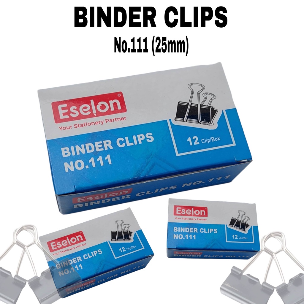 

(12Pcs) Penjepit Kertas/Binder Klip/Binder Clip No.111 ESELON