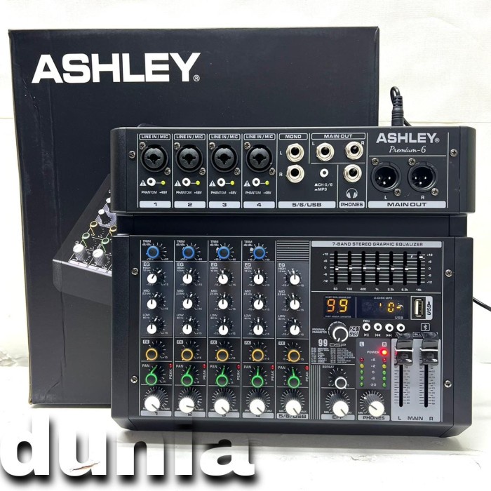 Mixer Ashley Premium 4 premium6 Original 4 Channel Bluetooth - USB Wit - premium6