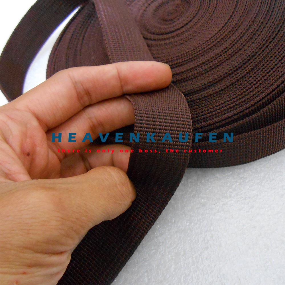 

GROSIR Tali Webbing Tas 2,5 cm Cokelat Meteran Murah