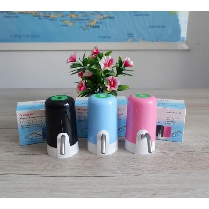 [ Putih-Hitam] Pompa Galon USB sistem cas/ charge/ Hand pump With USB -pokershop