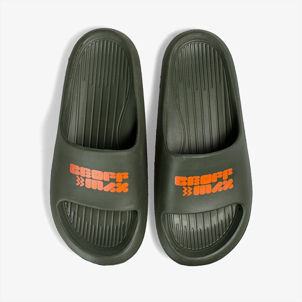 COD Geoff Max - Boble Olive | Sandals Slipper | Sandal Selop | Sandal Slide | Sanda Pria Wanita