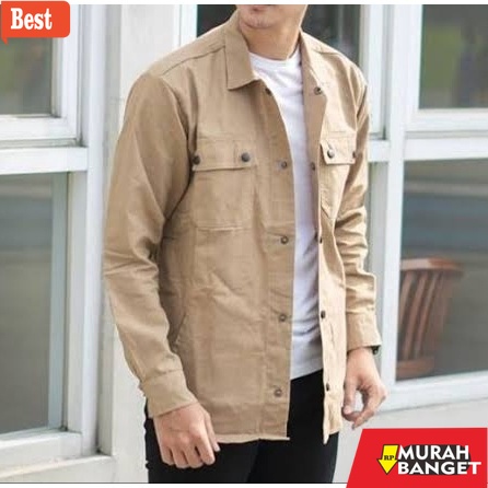 Outer pria  ukuran besar- JAKET SEMI PARKA || Trucker Jacket Fashion Pria Terlaris ( SIZE S, M, L, X