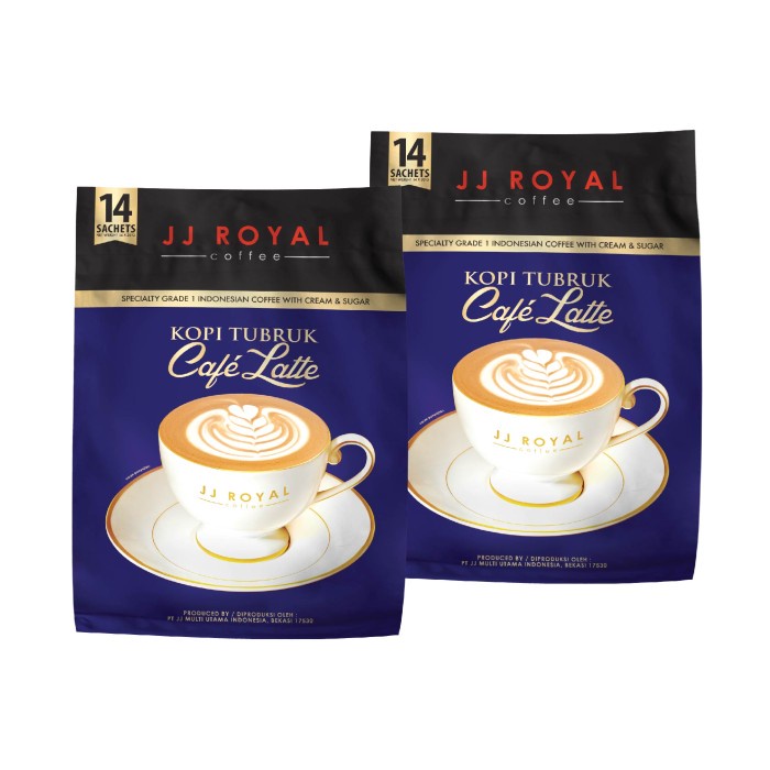 

Bundling 2 JJ Royal Kopi Tubruk Cafe Latte Bulk Bag 14 Sachets