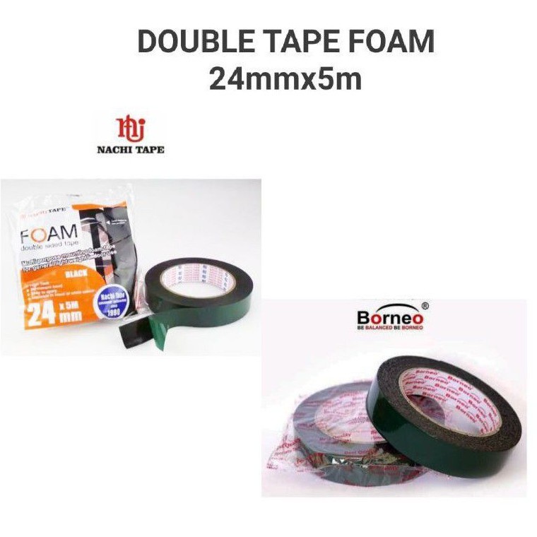 

Isolasi Double Tape Foam Nachi Borneo 24 mm x 5 m