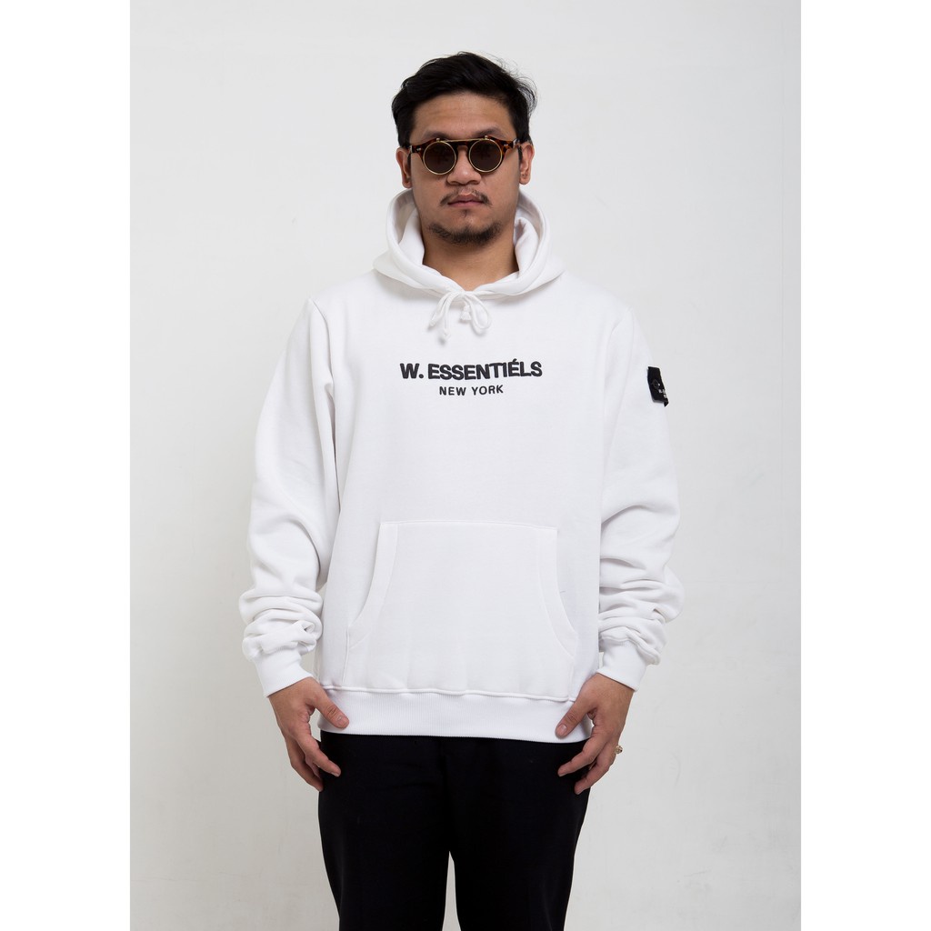 HODIE OVERSIZE W.Essentiels Jaket Ecume Oversize Hoodie White Blanc Essentiels