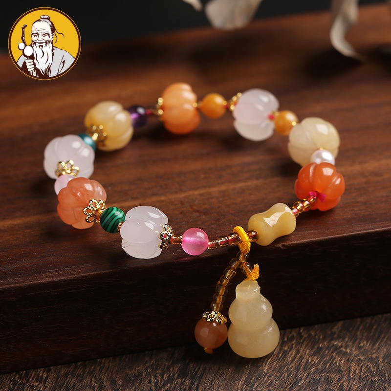 Alami, labu labu pixiu, gelang giok sutra emas.