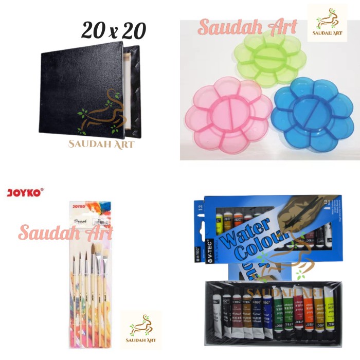 

Paket Kanvas Lukis Hitam 20x20 cm - kanvas & kuas