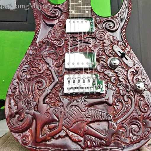 

body gitar ukir custom mahoni super bhn MENTAHAN TNP KLENGKAPAN fnx040 termurah