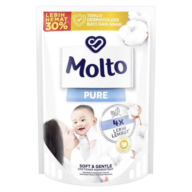Buy 3 Molto Pure 1L FREE 2 Zwitsal Shampoo Aloe Vera, Kemiri &amp; Seledri 100mL