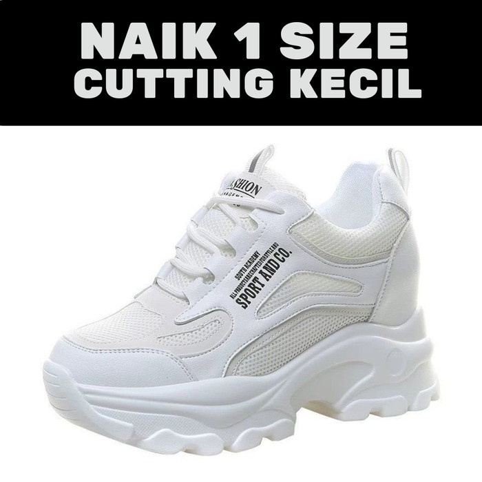 Sepatu Wanita  Sneakers Putih Sepatu Tinggi  SP-156 - Putih, 39