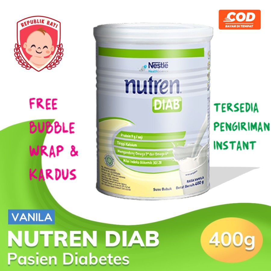 

Nutren Diab Diabetes Susu Bubuk 400 gram 400gr 400 gr MURAH TERBARU FREE PACKING BUBBLE KARDUS