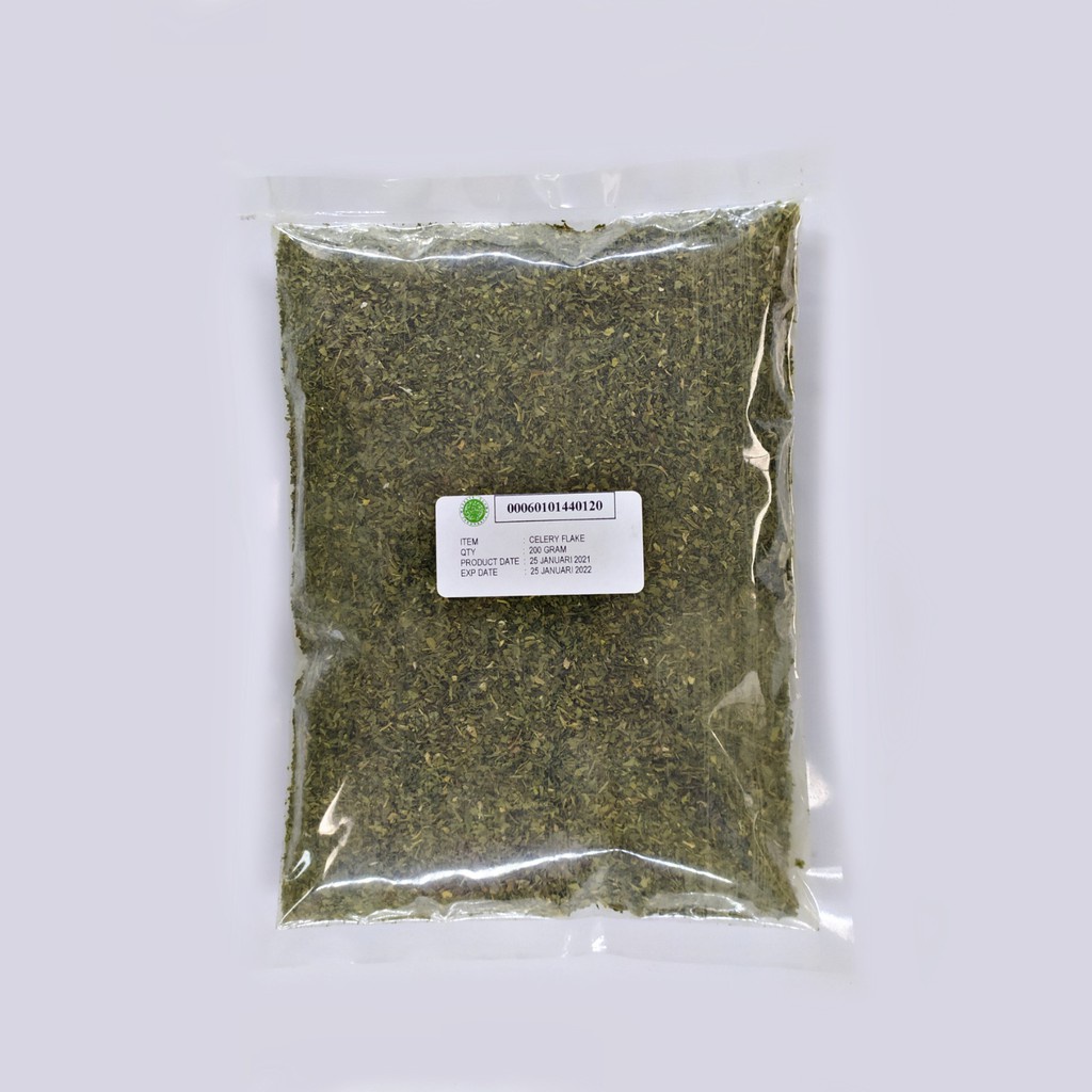 

CELERY KERING / DRIED CELERY FLAKE KEMASAN 200 GR KUALITAS PREMIUM 100% ASLI