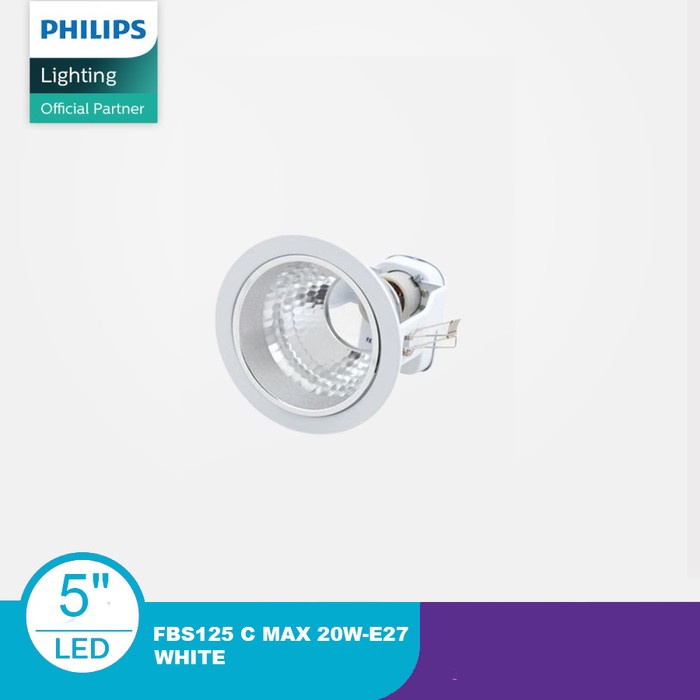 PHILIPS Kap Lampu FBS125 C MAX 20W E27 220 240V WHITE