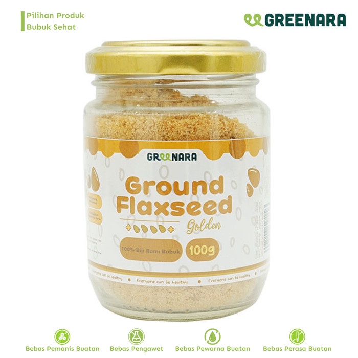 

[PREMIUM] Biji Rami Bubuk Emas 100gr / Ground Flaxseed KUALITAS TERBAIK