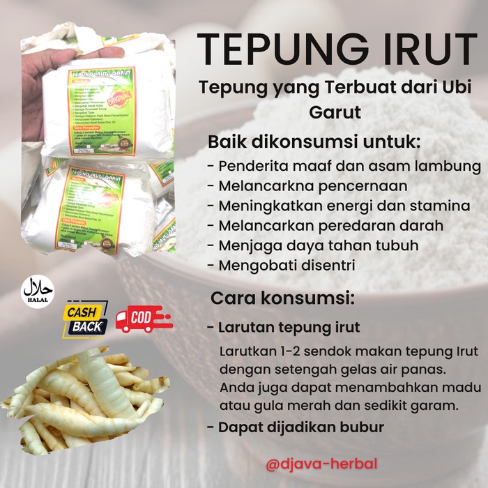 

LG80 tepung angkrik irut pati garut asli 1kg.murni