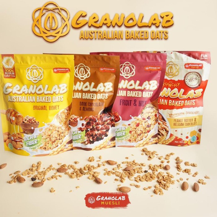 

✨PROMO✨ -Granolab Australian Baked Oats Granola 210 g - DarkChocoAlmond