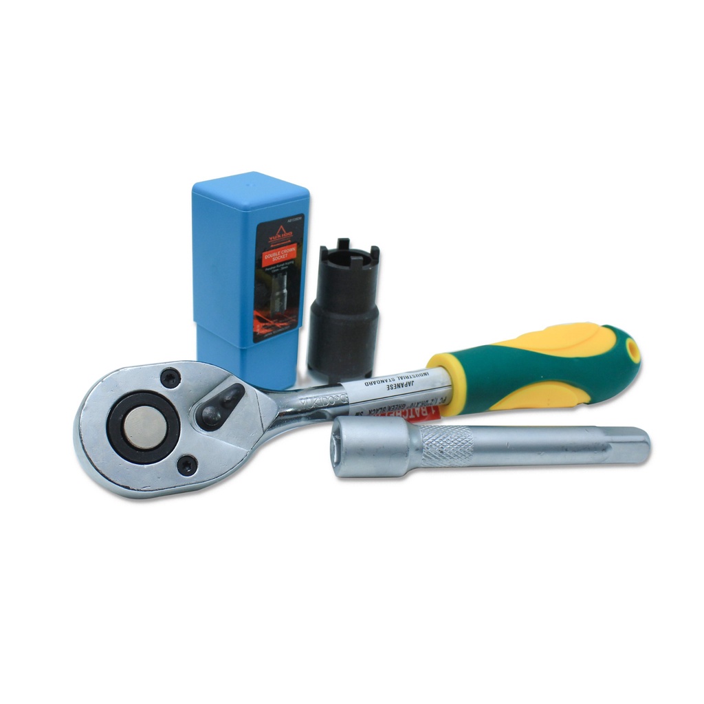 Paket Murah 3ItemGagang Sok Tekiro Rachet Handle model Tekiro Original DR 1/2 inch Kunci Sok usa + K
