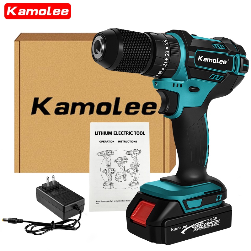 Kamolee DDF485 13mm Brushed Bor Listrik Torsi Maksimum 450N.m Brushless Isi Ulang Pengemudi Dampak B