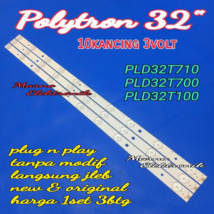 PART BL BACKLIGHT LED TV POLYTRON PLD32T100 PLD 32T100 PLD32T700 10K 3V