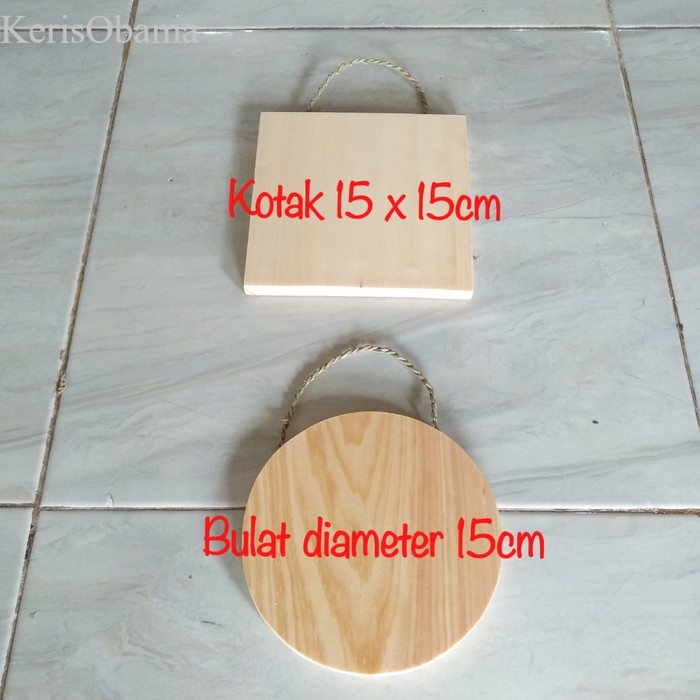 Talenan Kayu Tali / Talenan Lukis / Wall decor / Wooden Cutting Board - bulat tali d15 murah