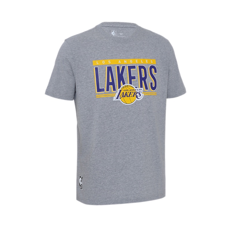 NBA LAKERS CORE MEN'S TEE - MELANGE GREY