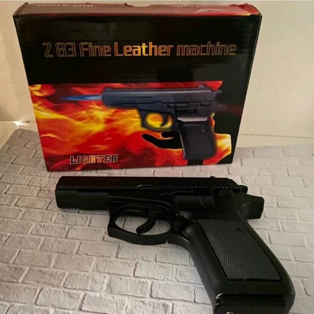 Terbaru Korek Pistol Z 83 Full Besi Korek Makarov Hitam Doff | Korek Api Pistol Isi Ulang Free Sarun