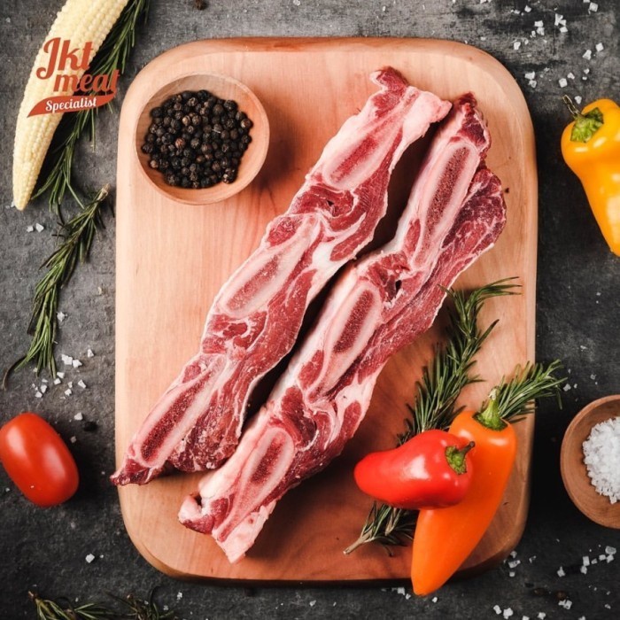 

Iga Sapi Galbi 500 gram / Beef Rib Galbi / Iga BBQ / Shortrib Premium USA Slice / Import / Halal