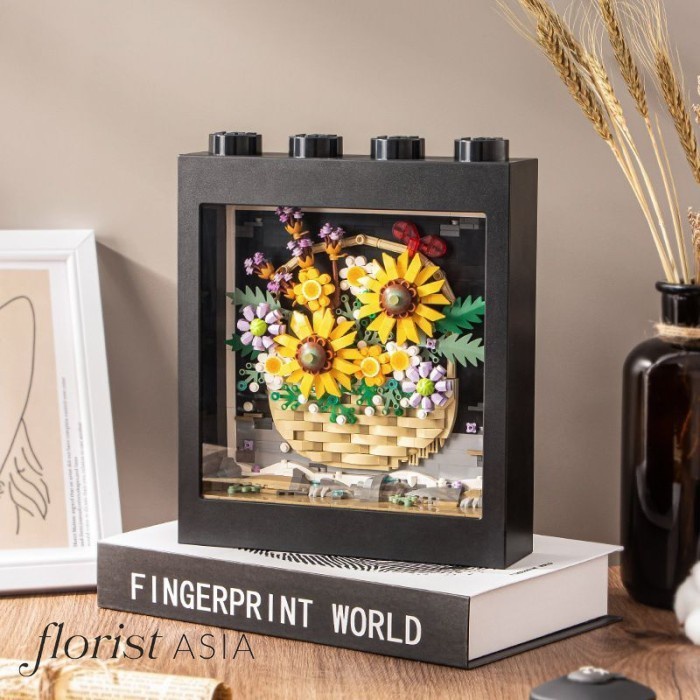Nano Block Bricks Lego Flower LOZ MINI Sunflower Frame Puzzle Mainan Balok Susun Mini Building Block