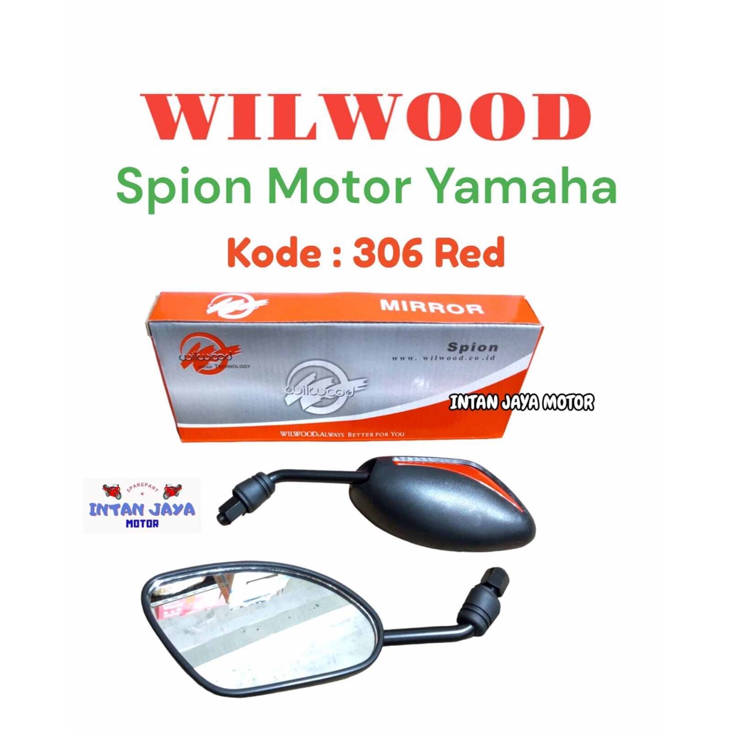 1 SET WILWOOD KACA SPION MOTOR YAMAHA 306 RED SPION YAMAHA KACA SPION YAMAHA MERAH MURAH KACA MOTOR 