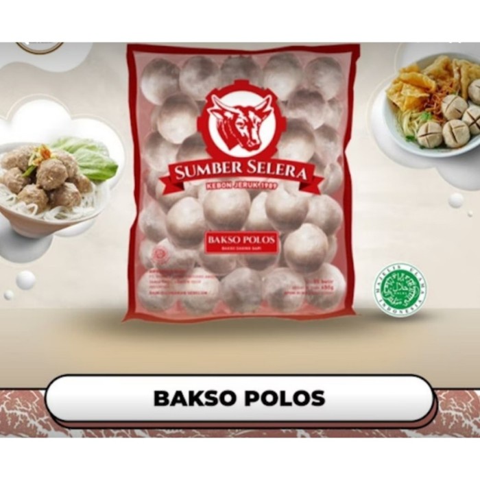 

Bakso Sumber Selera SB POLOS 50 Pcs / Fresh Baso Daging Sapi Kebon Jeruk