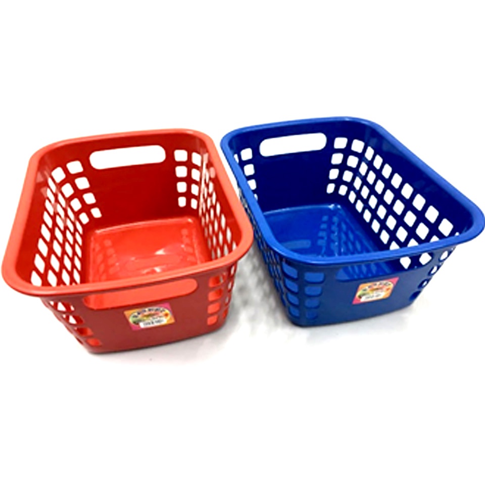 MamaAli Tempat Keranjang Serba Guna Buah Sayuran / Baju Kotor Pakaian Plastik Laundry Basket, M-101