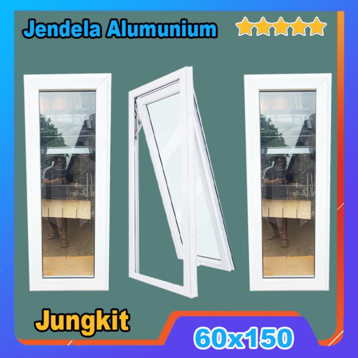 Jendela kusen aluminium 60 x 150 / Single Awning /Alumunium window