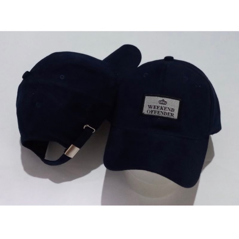 Topi Baseball Distro Weekend Offender Baseball Bordir Gaya Korea Pria Wanita Weekend Offender Hitam