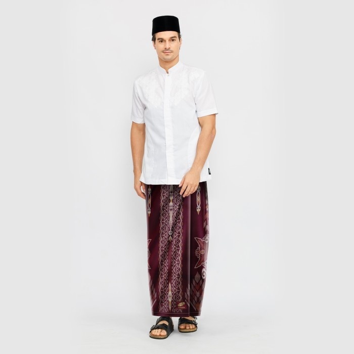 Sarung ATLAS Premium 735 Kembang Warna Maroon