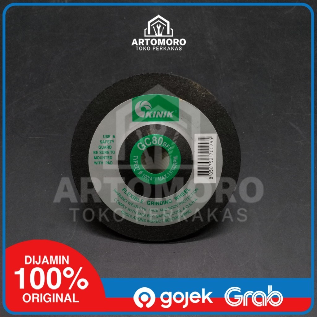 Batu Gerinda Potong Flexibel KINIK 80 GC - Untuk Kaca, Batu, & Keramik (Satuan)
