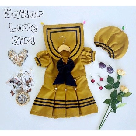 Kostum Sailor Love Girl Baju Seragam Sekolah Anak TK & Paud Kostum Foto Bayi Newborn Cosplay Kartun