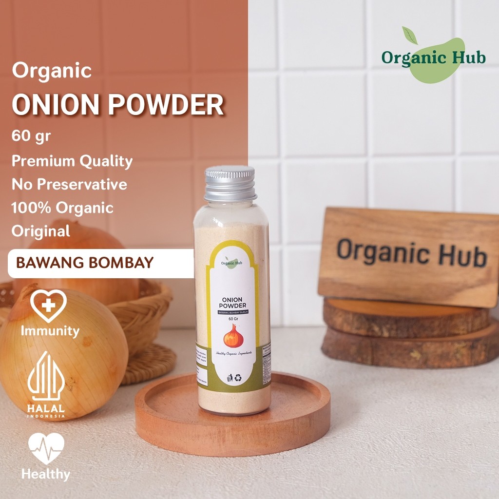 

Organic Hub Onion Powder Bumbu Masakan Dapur 100% Bawang Bombay Bubuk Masak 60 gr