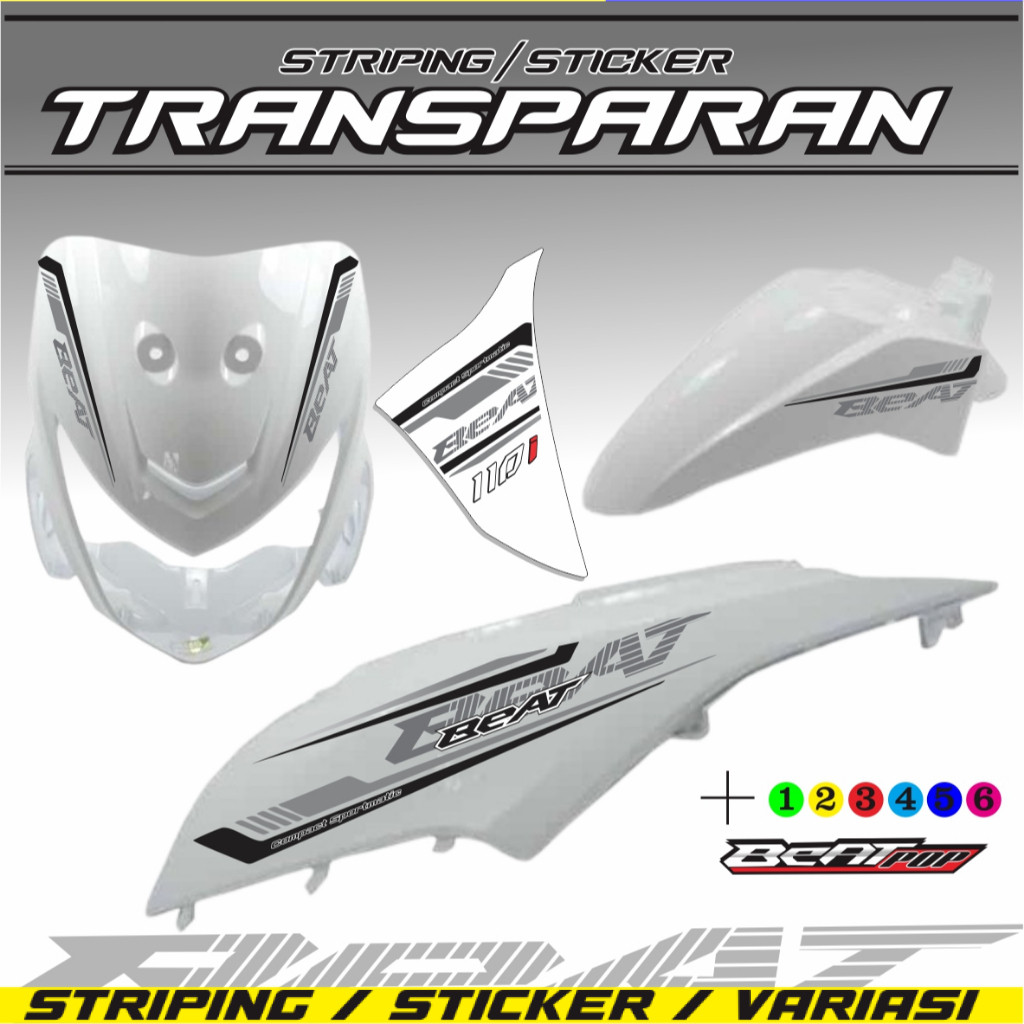 MOTIP STRIPING STICKER TRANSPARAN UV MOTOR HONDA BEAT POP POLET SIMPLE V7