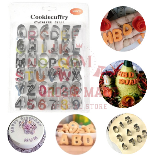 Isi 36pcs Pemotong Wortel Kue Kering Cookies Cutter Biskuit Fondant Garnish Hiasan Tumpeng Model Hur