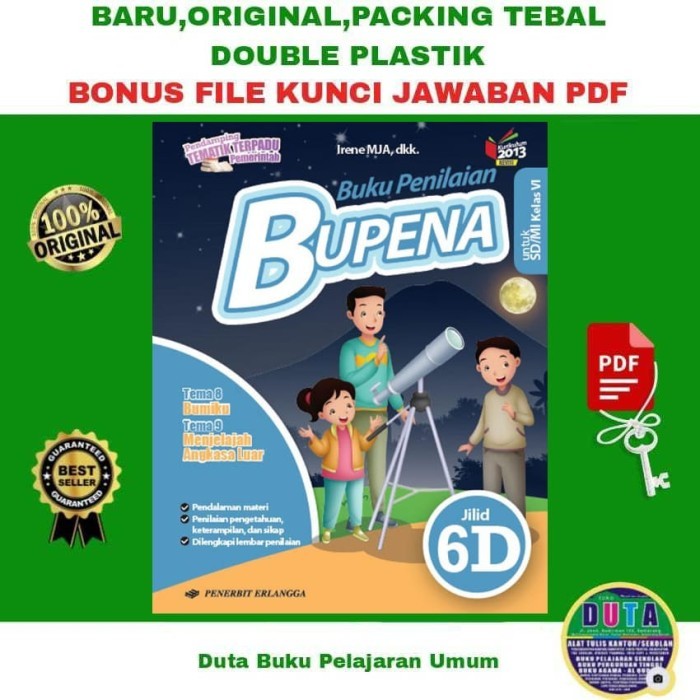 

BUKU BUPENA ERLANGGA KELAS 6 SD KURIKULUM 2013 / BUPENA 6D