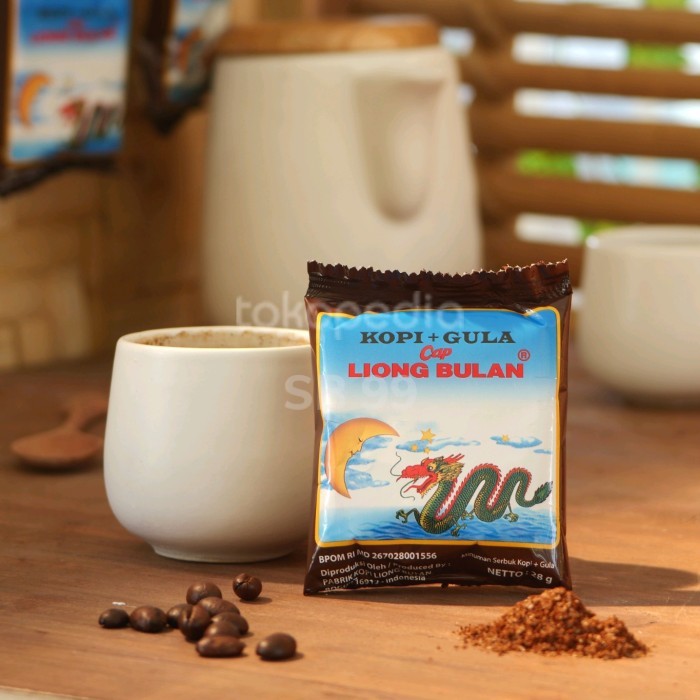 

READY STOCK!!! kopi liong bulan plus gula 28gr per pack isi 20 sachet