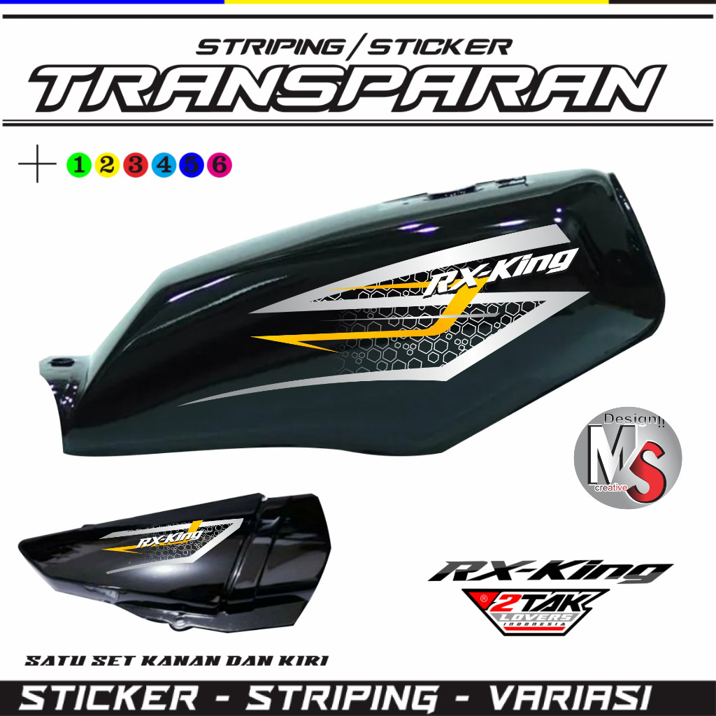 STIKER VARIASI sticker rx king variasi transparan hologram aksesoris custome hitam original rx-k-2