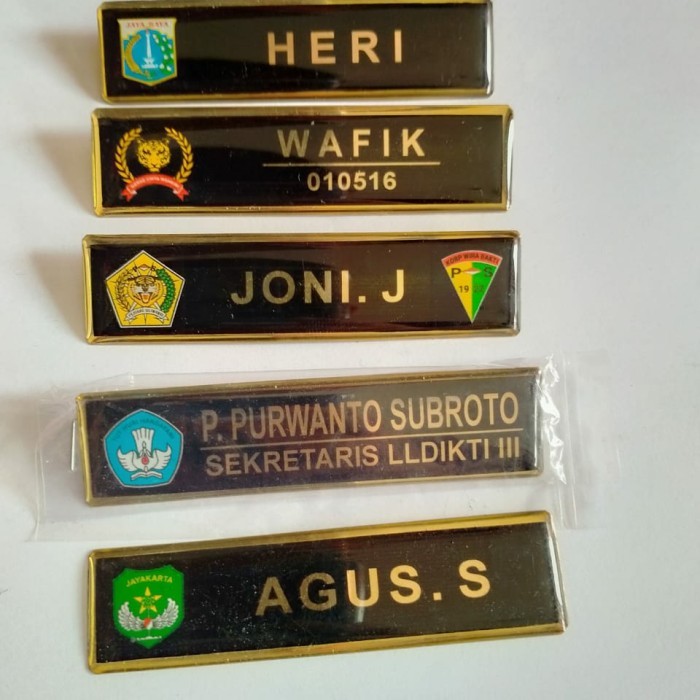 

[Terbaru]Ready Nama Dada | Name Tag | Papan Nama Kuningan & stainless - PENITI